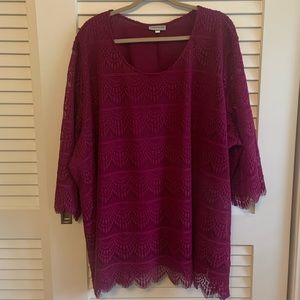 Catherine’s crochet lace top